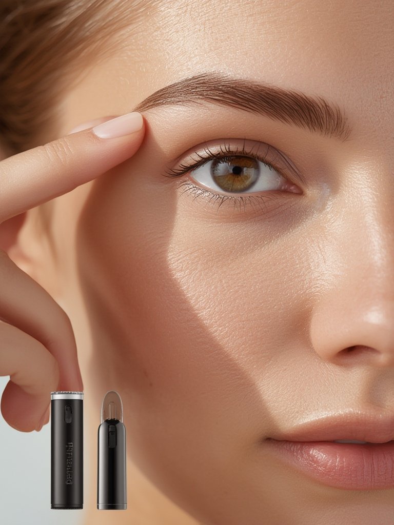 facial trimmer in action