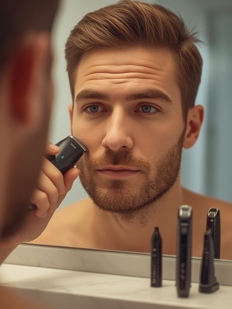 nose trimmer in action